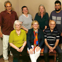 von links nach rechts: Oliver Meyer, Maja Zorn, Aurora Dunda, Dr. Michaela Reißfelder-Zessin, Karena Sorg, Dieter Appel, Andrew Manderscheid