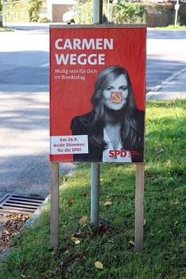 Gauting 2021-09-23 SPD-Plakat Unterbrunner Straße 10