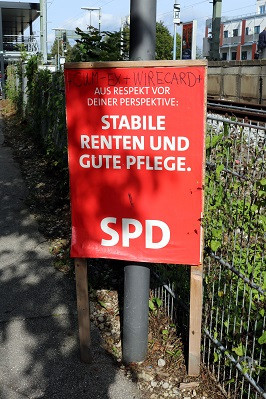 Gauting BTW 2021-09-22 SPD-Plakat Bahnweg 10